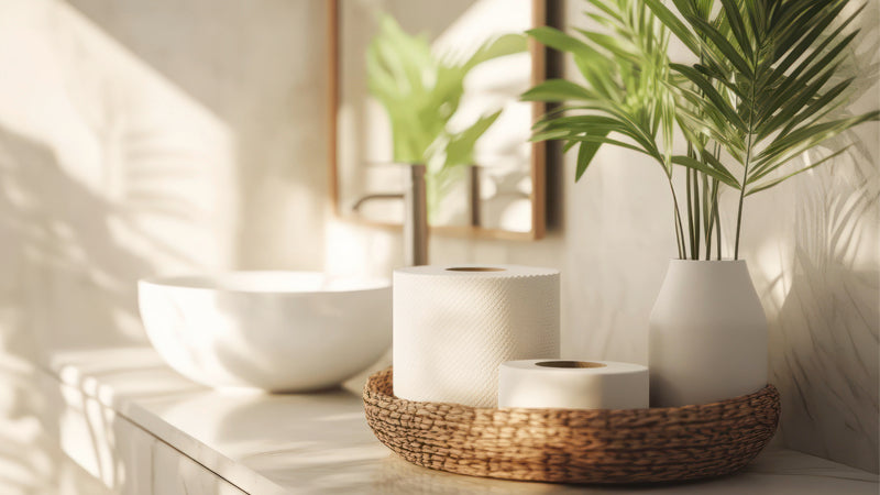 “eco swaps including bamboo tissues, reusable containers, and plastic-free products”