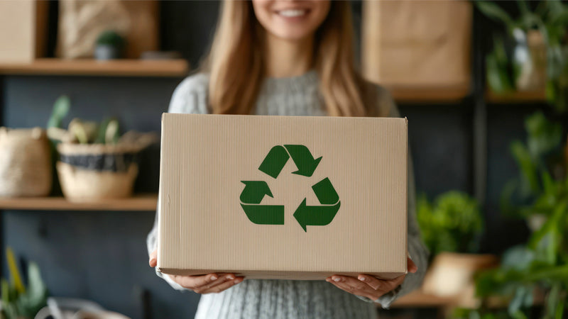 “eco-friendly gift box with bamboo tissues and plastic-free sustainable products”